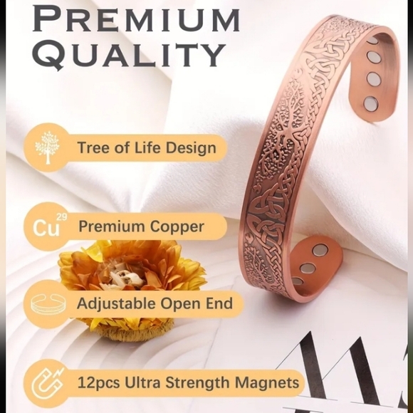 Celtic Tree of Life Copper Bracelet - Picture 6 of 10